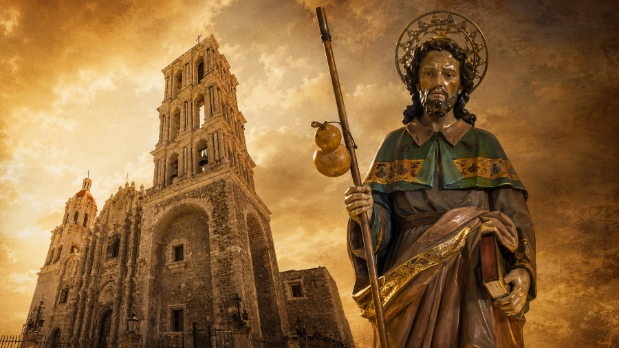 Santiago Apóstol, patrono histórico de Saltillo, permanece en el centro simbólico de la ciudad: dio nombre a la antigua villa, marcó su fecha fundacional y todavía preside la Catedral, aunque su memoria pública se haya vuelto más discreta.