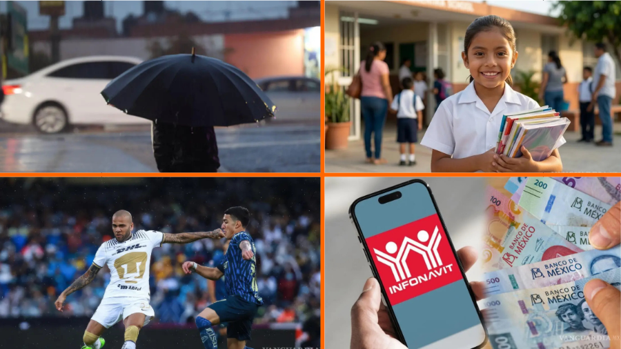 Noticias del fin de semana: Clima en México; Infonavit te regresa dinero y tips para sobrevivir al inicio de clases