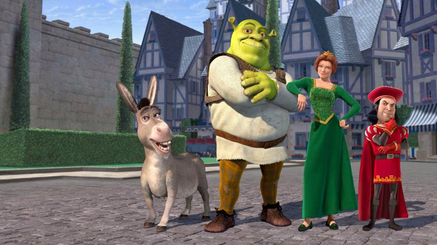 Personajes. La química entre Shrek, Fiona y Burro convirtió a la película en una de las franquicias más queridas del cine animado.
