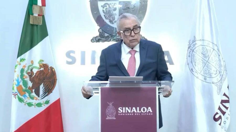 Rubén Rocha Moya, gobernador de Sinaloa, anuncio que pidió licencia temporal ante el Congreso del Estado, luego de los señalamientos de la justicia norteamericana.