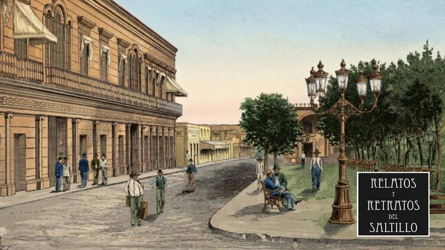 El Palacio de Gobierno todavía de dos pisos, frente a la Plaza de Armas, a finales del siglo XIX.