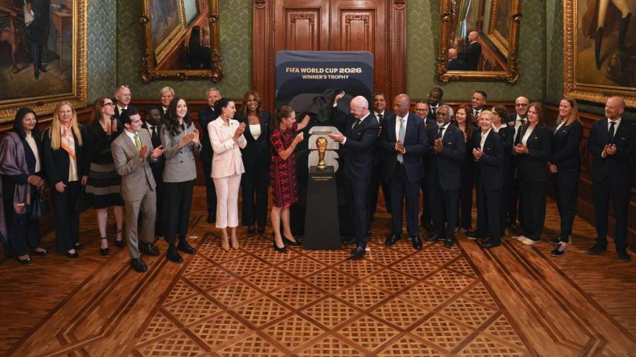 Claudia Sheinbaum, presidenta de México, en Palacio Nacional, recibió al presidente de la FIFA, Gianni Infantino