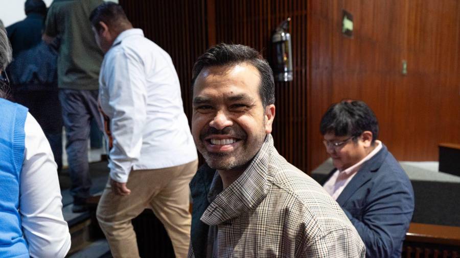 CIUDAD DE MÉXICO, 20OCTUBRE2026.- Jorge Álvarez Máynez, coordinador nacional de Movimiento Ciudadano, acudió a la sesión ordinaria de la Cámara de Diputados. FOTO: CAMILA AYALA BENABIB/CUARTOSCURO.COM