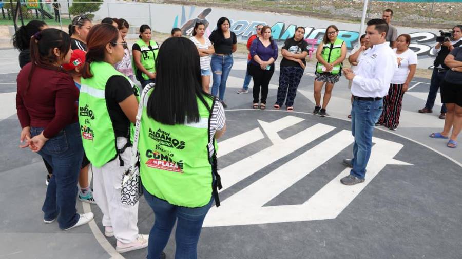 Participaron Comités Pro Plaza, elementos de la Comisaría de Seguridad y personal de la Contraloría Ciudadana