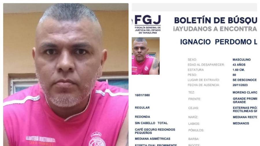 Ignacio Perdomo, de 43 años, salió hacia Tamaulipas en busca de trabajo. Su última comunicación fue el 21 de noviembre, generando angustia en su familia. Su hermana, Herminia, comparte la preocupación.