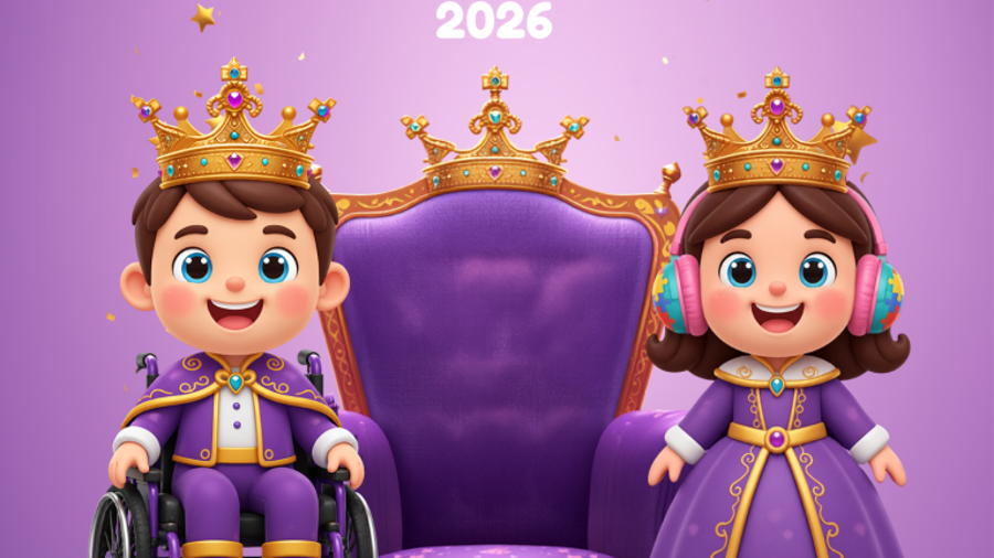 Niñas y niños pacientes del CRIT Coahuila participan en el certamen del Rey y la Reina 2026.