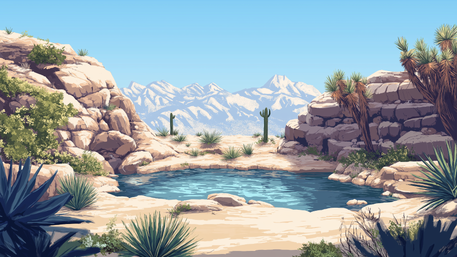 Una evocación visual del manantial que originó la identidad de Saltillo, rememorando la abundancia del agua en el pasado y estableciendo un vínculo visceral entre la memoria histórica y la vitalidad natural que dio forma a la villa.