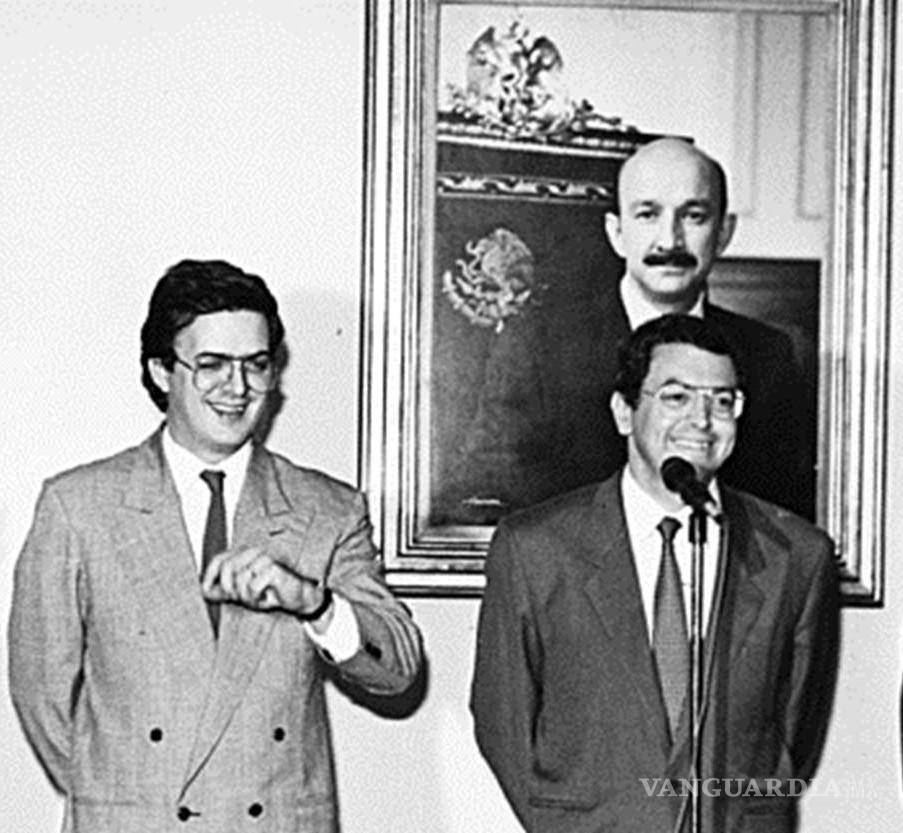 $!Marcelo Ebrard y Manuel Camacho Solís, QEPD. Atrás, su patriarca, Carlos Salinas de Gortari.