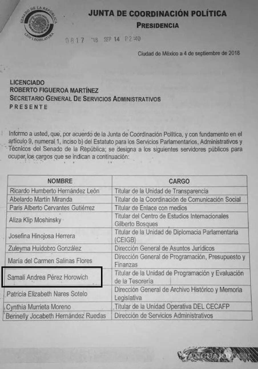 $!Monreal tiene a su sobrina como "aviadora" en el Senado y gana más que AMLO
