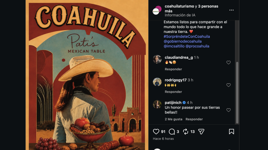 La nueva temporada de Pati’s Mexican Table se estrenará el 4 de septiembre y tendrá a Coahuila como uno de sus grandes protagonistas.