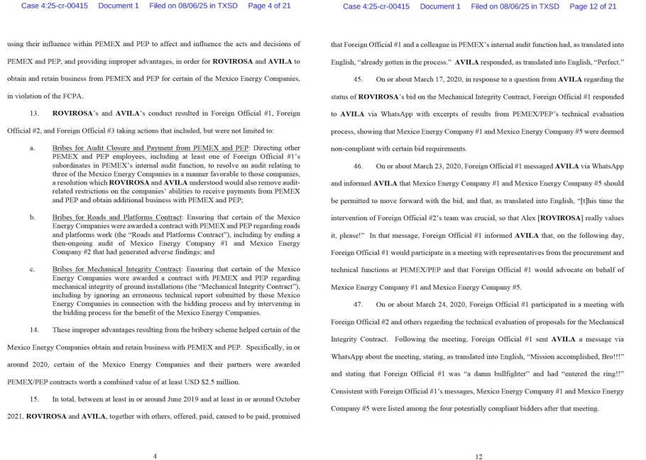 $!Relojes de lujo, bolsos y millones en efectivo: así fueron los sobornos dentro de Pemex, denunciados por EU