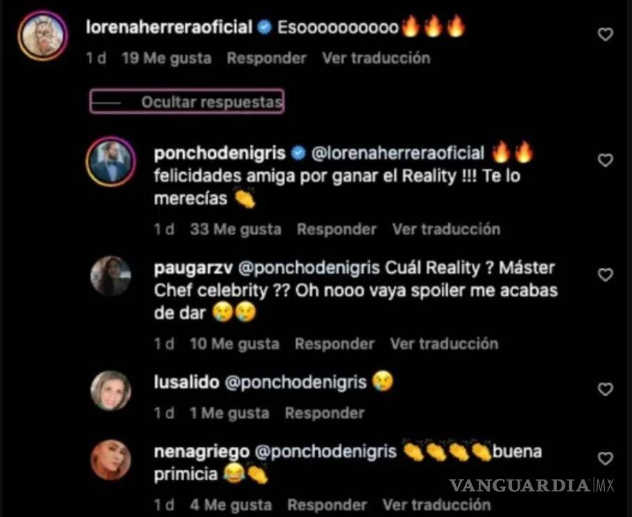 $!Poncho De Nigris falicitó a Lorena de Herrera antes de tiempo.