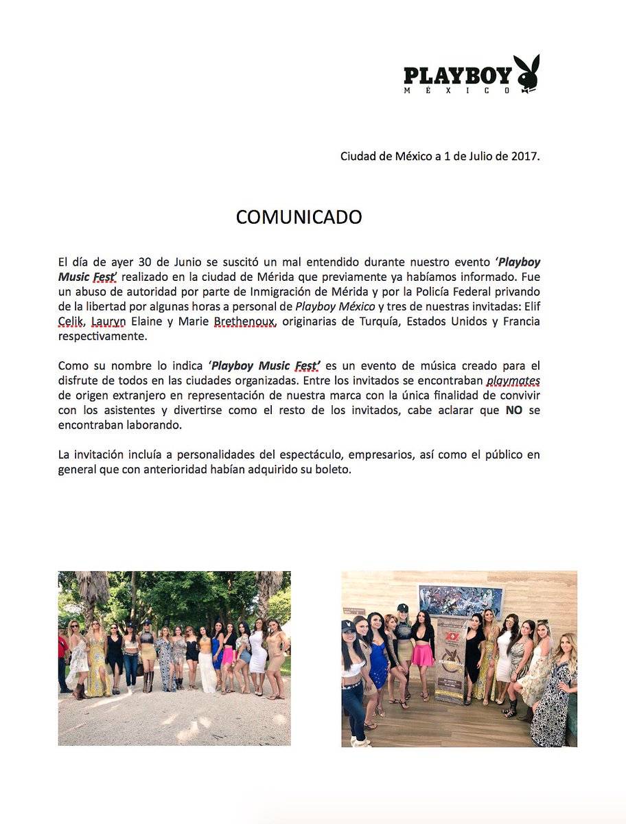 $!Conejitas de Playboy denuncian "abuso de autoridad" en México