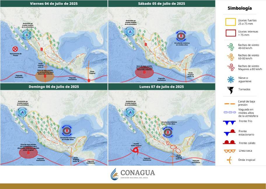 $!SMN: ¿Cuál será el pronóstico de lluvias para el fin de semana en México?