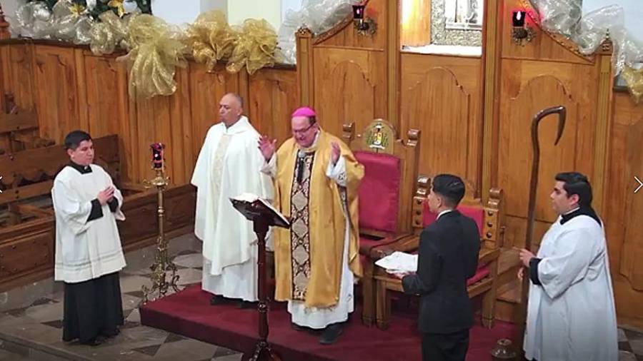 Durante la celebración el Obispo recordó el misterio de la encarnación de Jesús a través del Credo