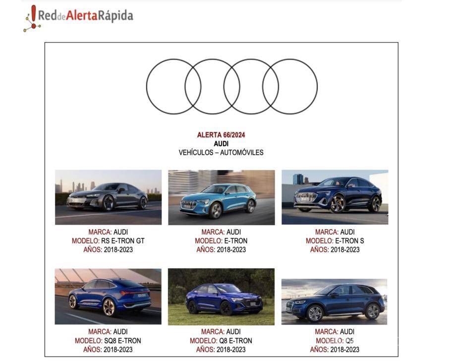 $!Profeco emite múltiples alertas por fallas en autos; señala modelos de Audi, Chevrolet, Volkswagen y otras marcas