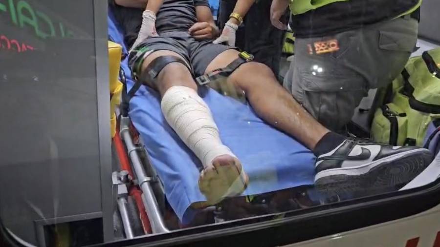 El menor fue atendido por paramédicos.