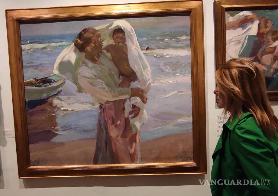 $!Una de las muchas escenas de playa que pintó el valenciano Joaquín Sorolla donde los protagonistas eran la luz del Mediterráneo y los niños.