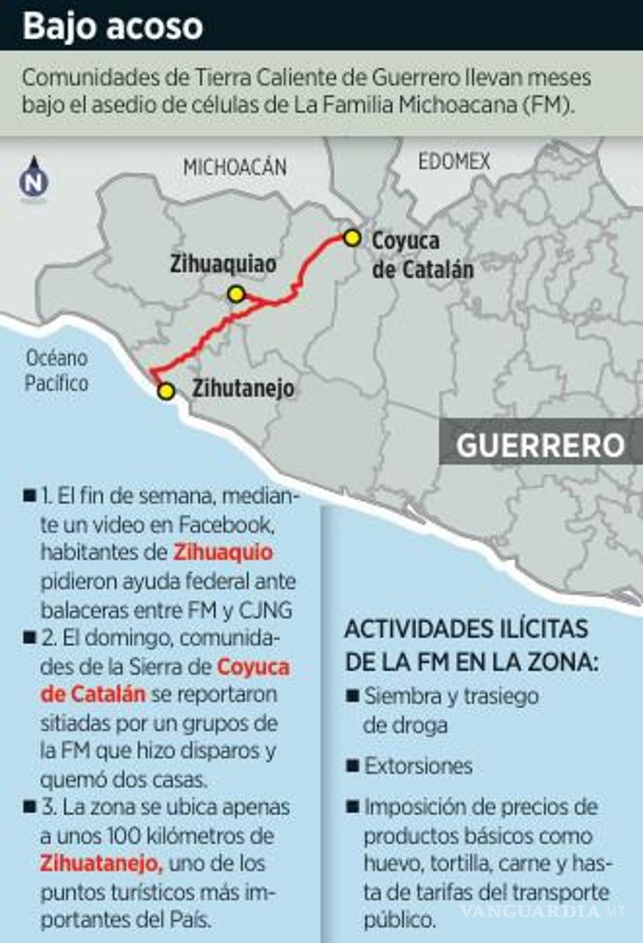 $!Familia Michoacana tiene sitiados más pueblos de Tierra Caliente