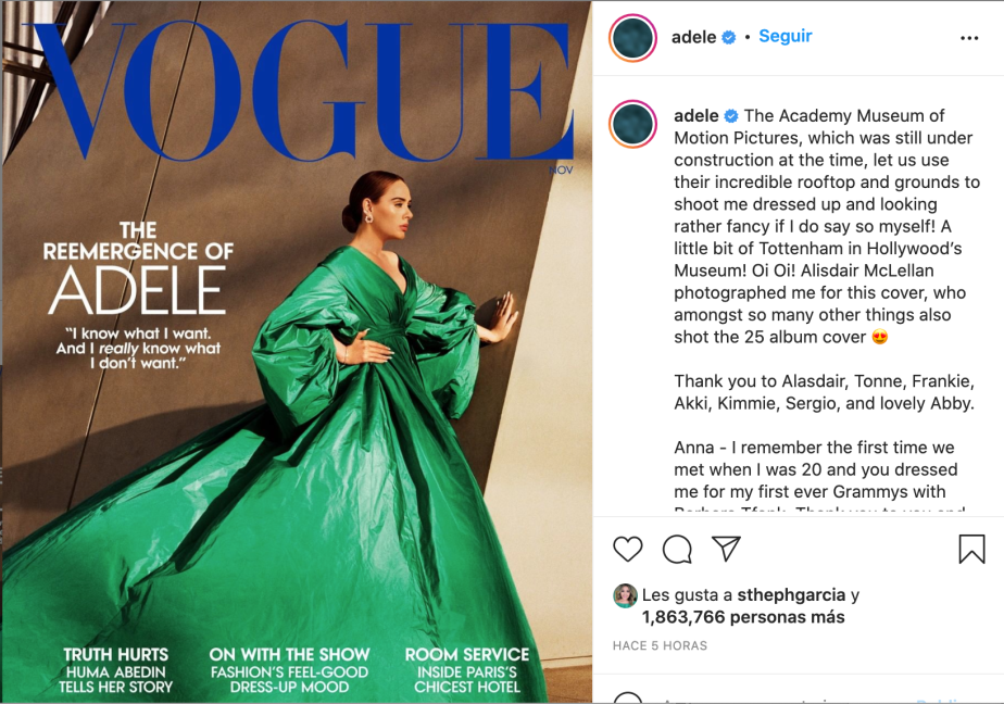 $!¡Impactante! Así luce Adele en su regreso a la música con doble portada en Vogue
