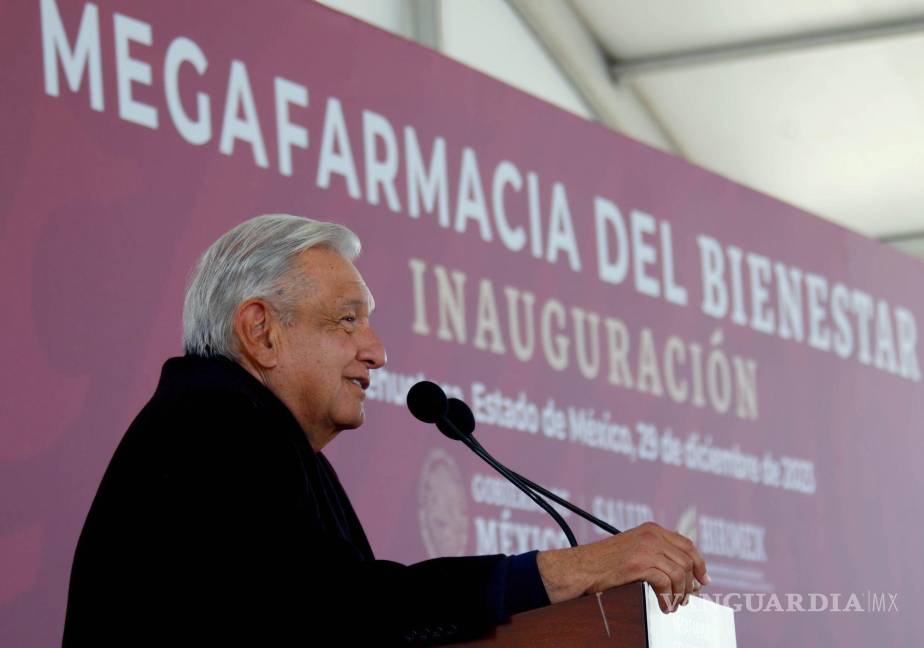 $!Andrés Manuel López Obrador, Presidente de México, puso en marcha las operaciones de la Megafarmacia del Bienestar en Huehuetoca, Estado de México.