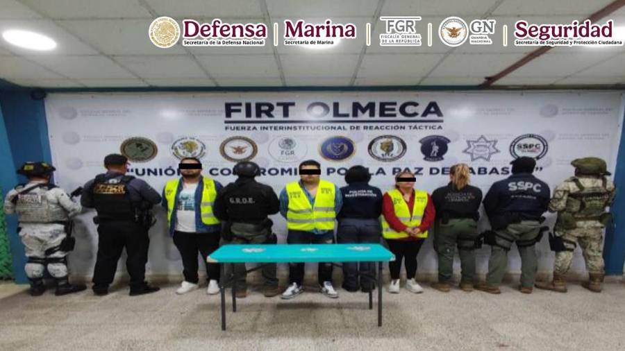 Omar García Hrafuch, titular de la Secretaría de Seguridad y Protección Ciudadana (SSPC), informó sobre la detención de tres personas en Tabasco, entre ellas a Eduardo Alberto ‘N’, alias ‘Luki’.