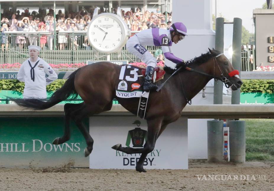 'Nyquist' y el veracruzano Mario Gutiérrez ganan el Derby de Kentucky