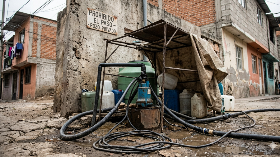 Personal de la Conagua y elementos de la Guardia Nacional realizaron inspecciones en predios de las colonias Provivienda y Topo Chico, donde fueron clausurados cuatro pozos irregulares