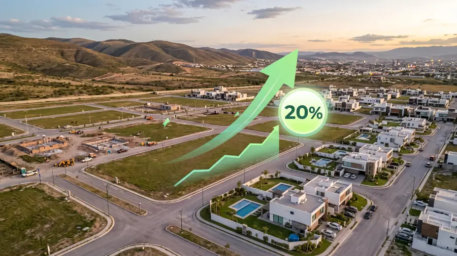 Los precios de los terrenos residenciales se han incrementado considerablemente en este 2026.