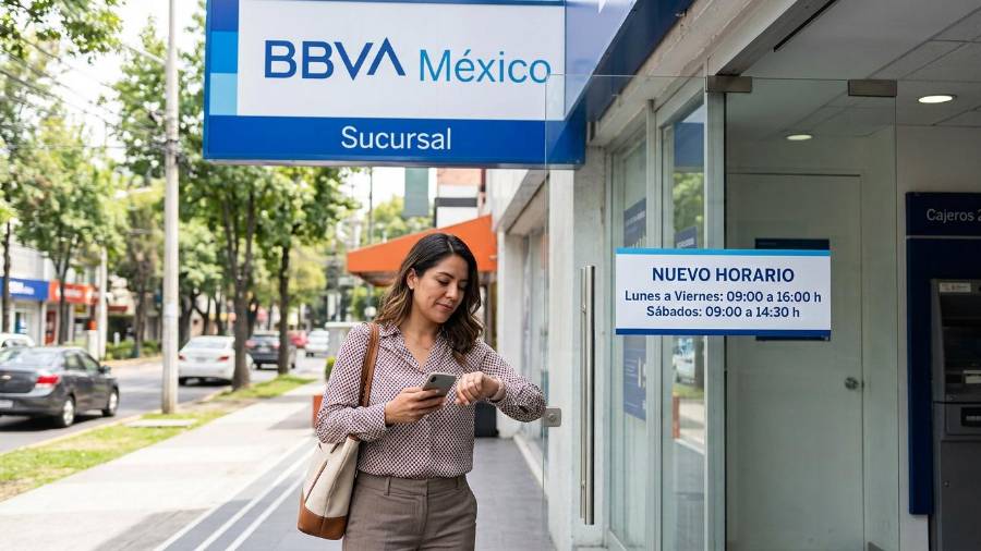 El banco BBVA México anunció que a partir del próximo lunes 5 de octubre, sus más de mil 500 sucursales en el país tendrán un nuevo horario de atención.