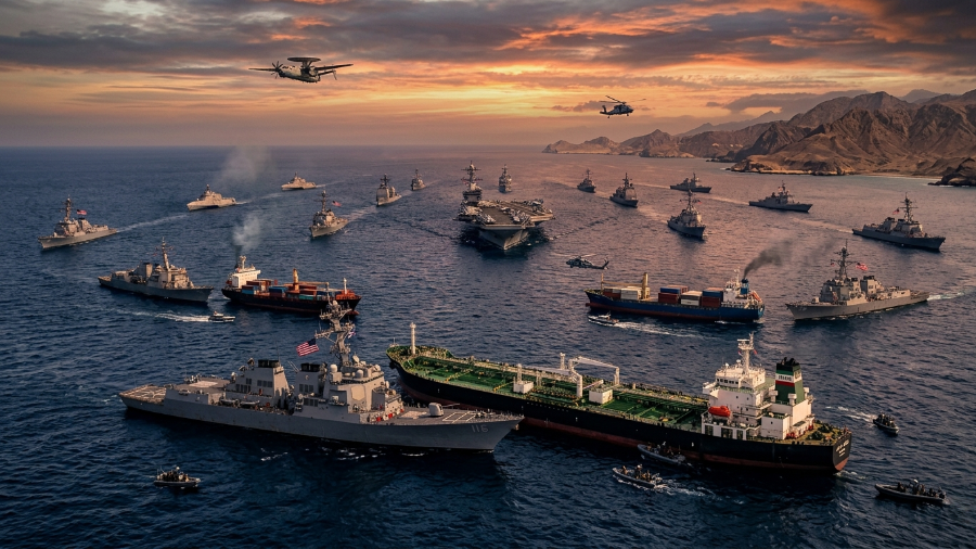 Buques de guerra de EU patrullan las aguas cercanas a Irán, mientras las navieras internacionales evalúan el impacto económico y los riesgos de seguridad en la región.