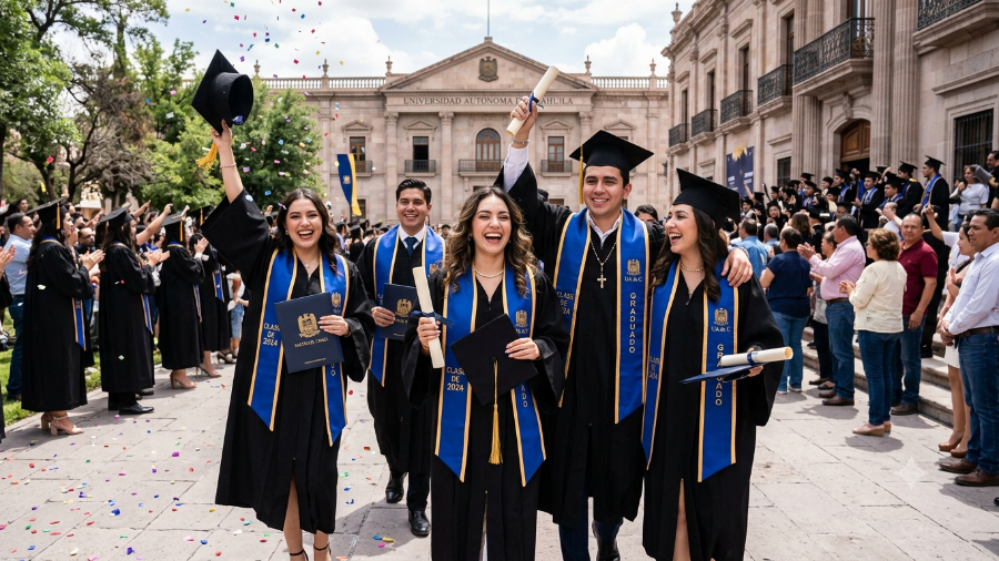 Las ceremonias de graduación pueden representar un gasto superior a los 6 mil pesos por estudiante, equivalente a casi la mitad del salario mensual promedio en la Zona Metropolitana de Saltillo.