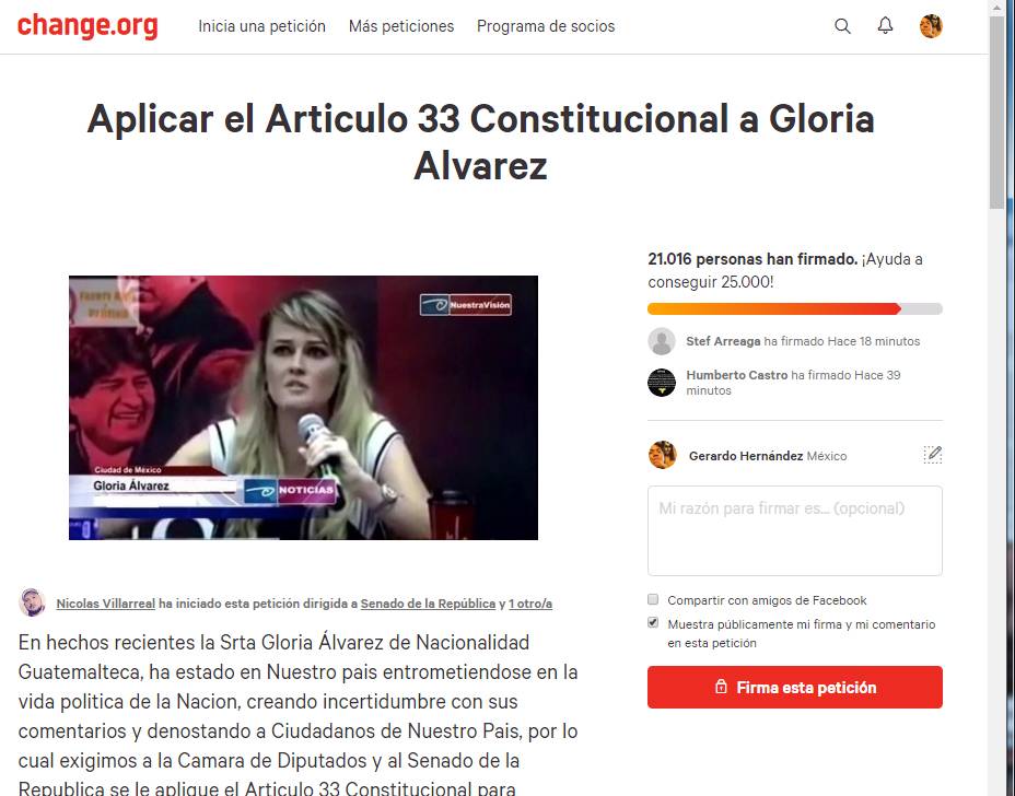 $!Gloria Álvarez contesta a quienes piden su expulsión de México