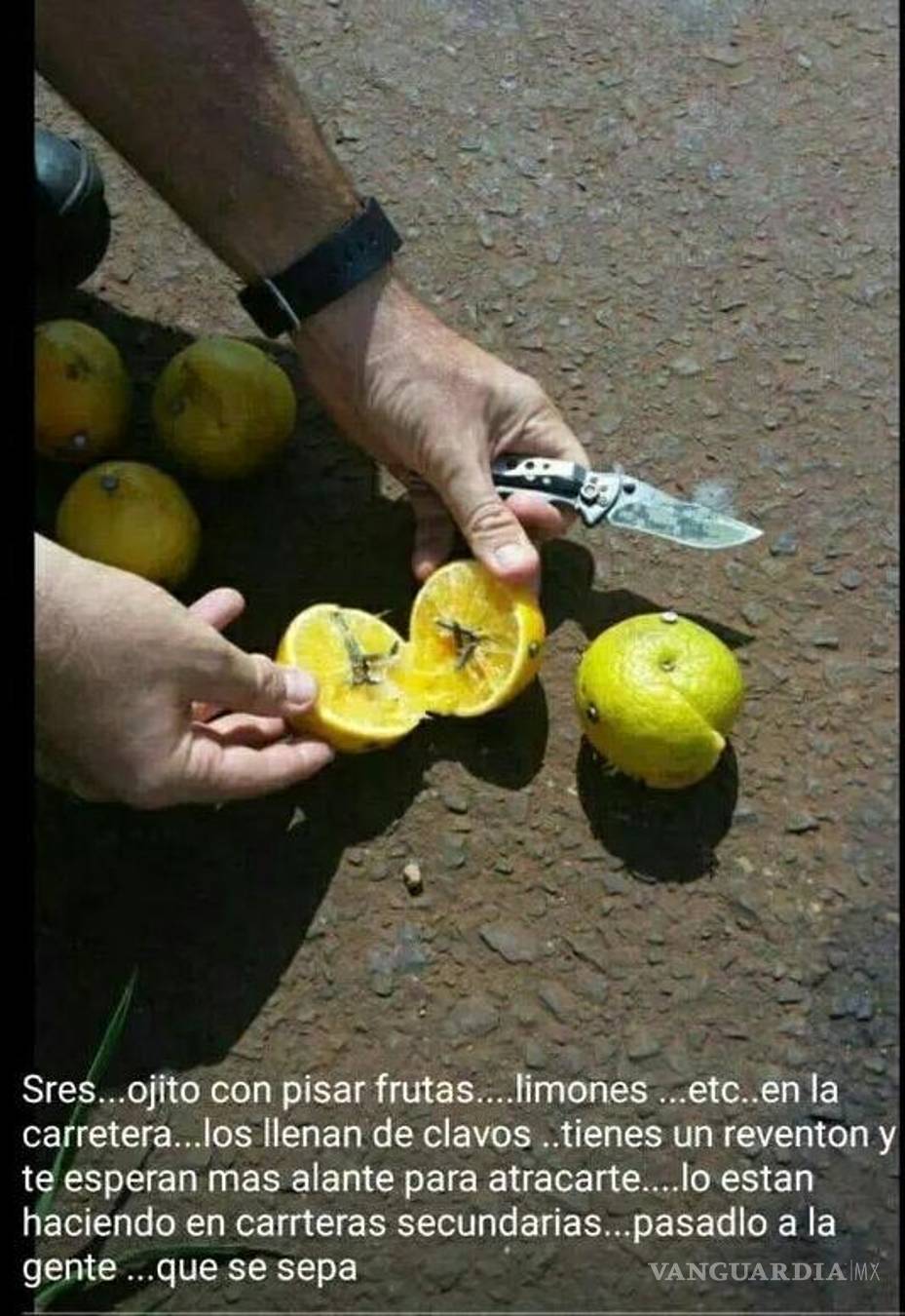 $!Desde hace años, ciudadanos preocupados han documentado la variedad y frecuencia de objetos punzocortantes en las carreteras, algunos colocados con intención de dañar.