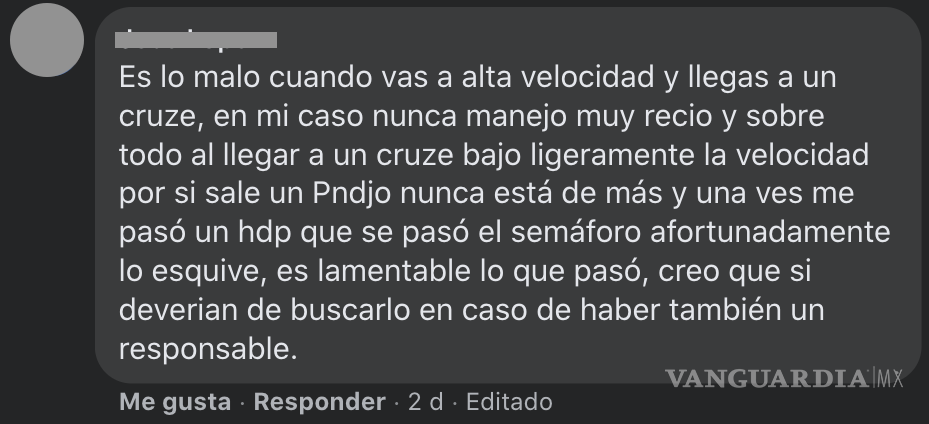 $!Para Año Nuevo, saltillenses piden respetar límites de velocidad tras accidentes de auto en Navidad