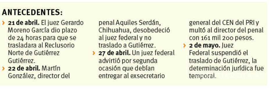 $!Revoca tribunal suspensión que evitaba traslado del coahuilense Alejandro Gutiérrez a prisión de CDMX
