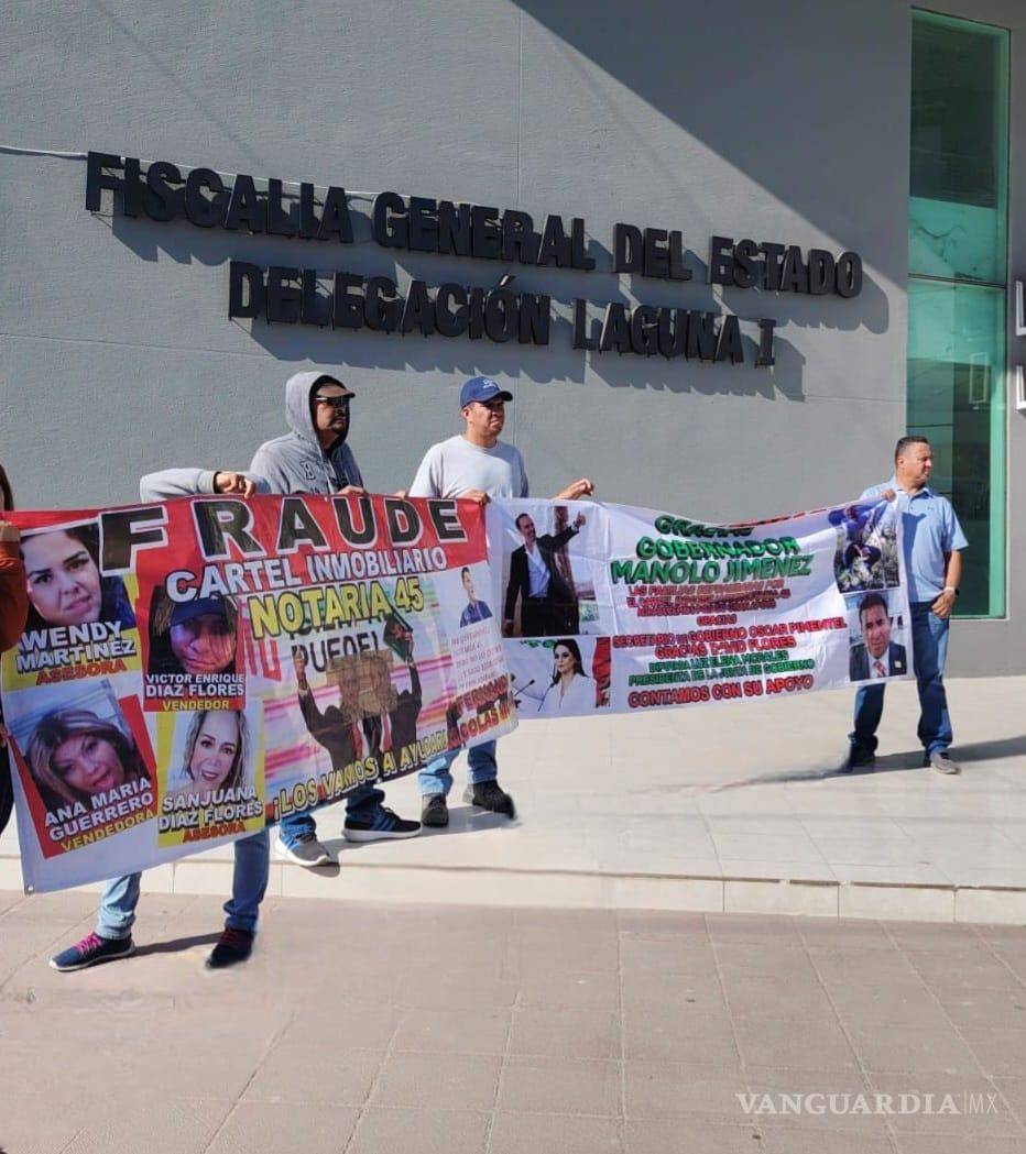 $!Los inconformes denunciaron la venta irregular de terrenos vinculada a la Notaría 45.