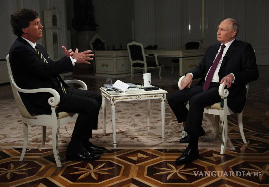 $!El presidente de Rusia, Vladímir Putin, concedió la primera entrevista a un periodista occidental en años, Tucker Carlson.