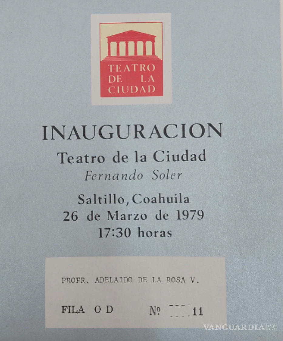 $!Invitación enviada para la inauguración del Teatro de la Ciudad Fernando Soler.