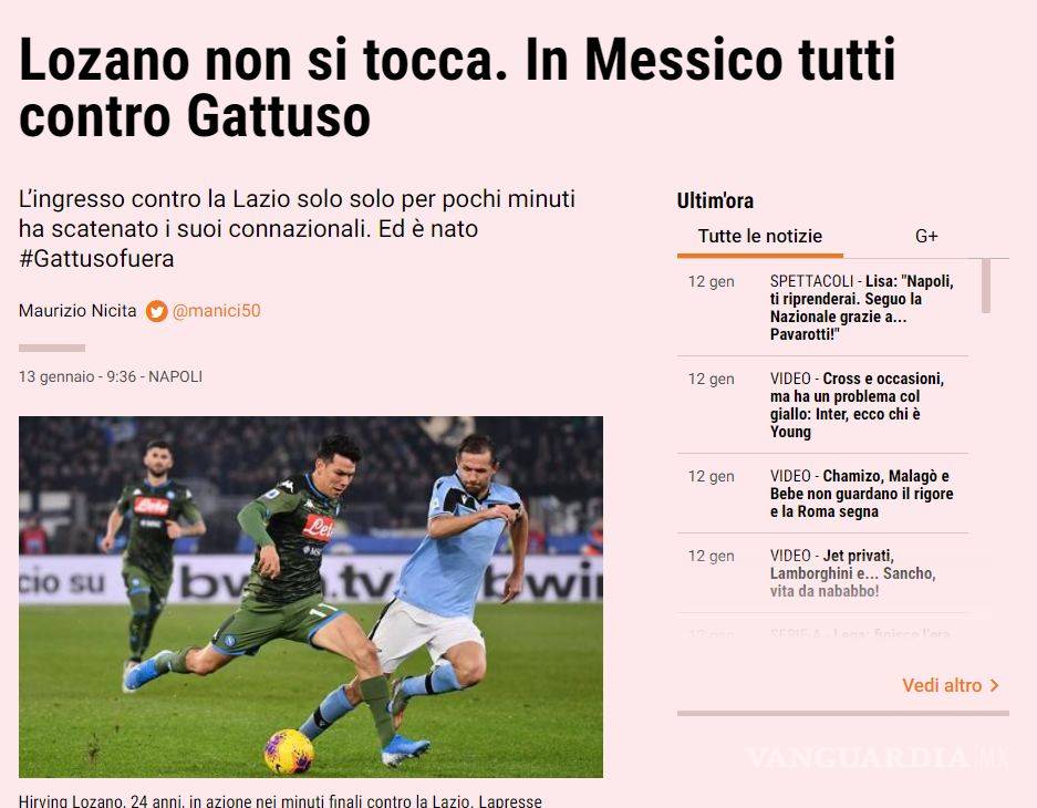 $!Afición mexicana pide la cabeza de Gattuso por no meter al 'Chucky' Lozano