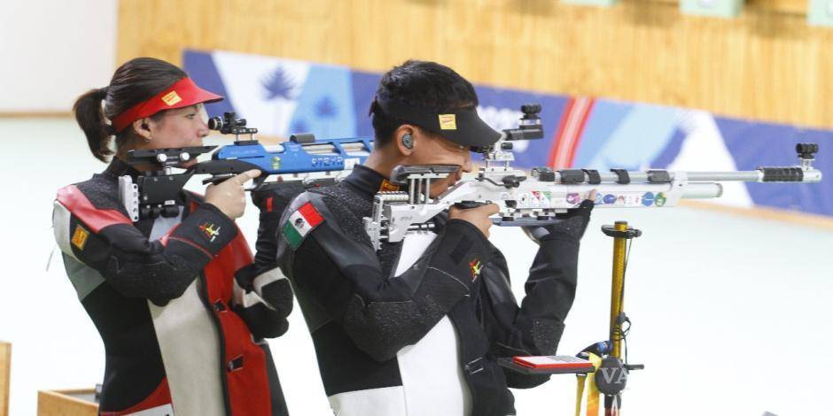 $!El equipo mexicano alcanzó el séptimo lugar en el rifle de aire 10 metros mixto.