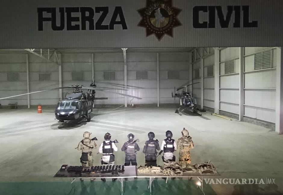 Equipo táctico y un arsenal es asegurado en Bustamante, Nuevo León