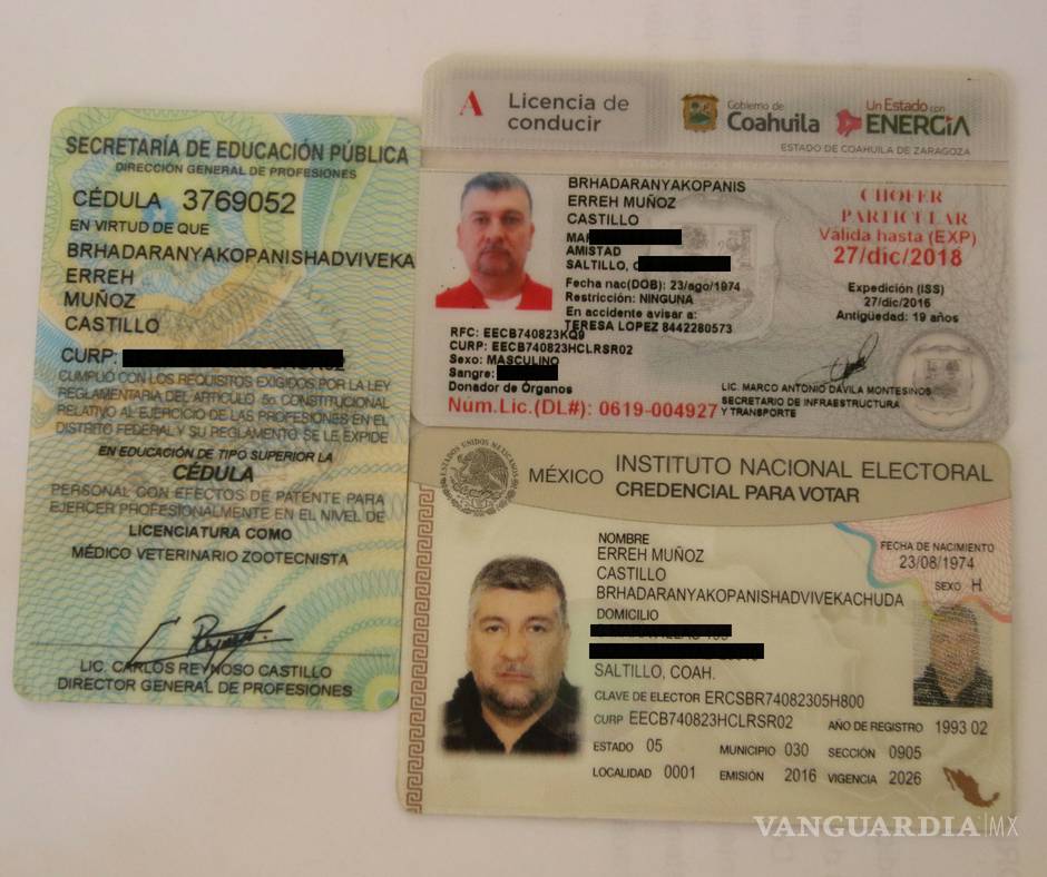 $!Él tiene el nombre más largo de Saltillo y es de ¡36 letras!... Brhadaranyakopanishadvivekachudamani Erreh Muñoz