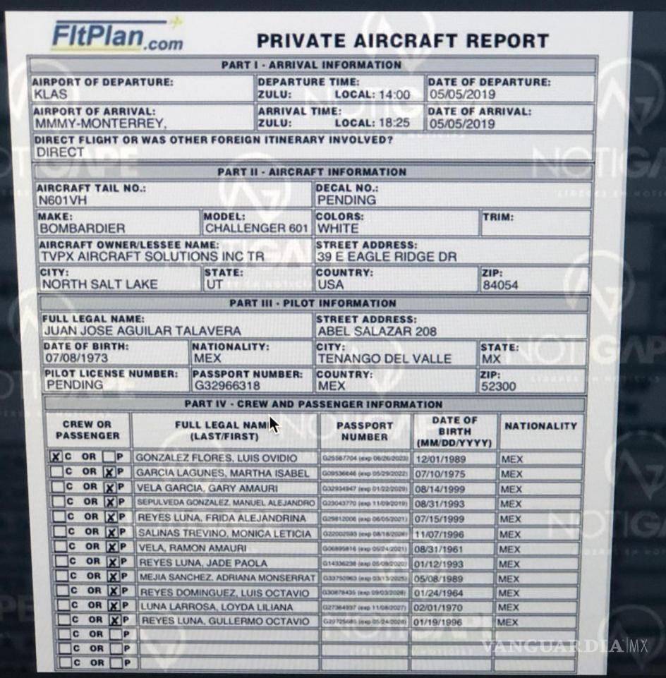$!Desmienten autoridades localización de jet privado en Coahuila