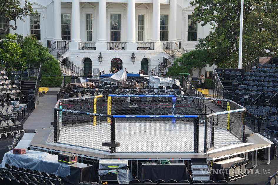 Conoce La Garra, el monumental ring construido en la Casa Blanca por el cumpleaños 80 de Trump