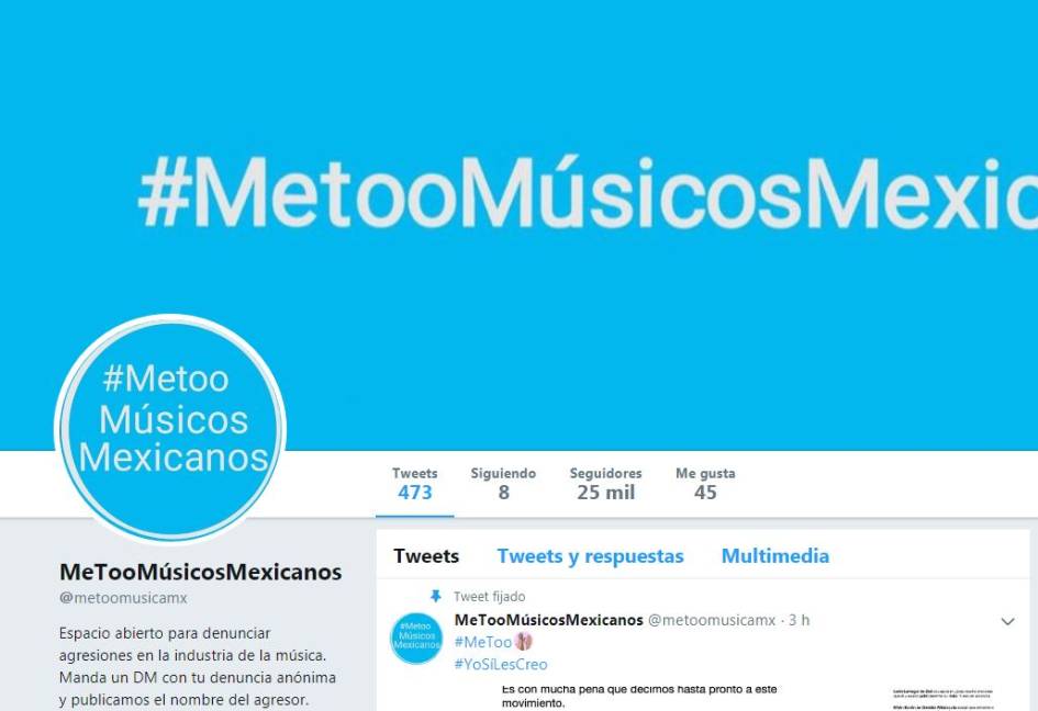 $!#Metoomusicamx ofrece disculpa tras suicidio de Armando Vega-Gil y dejan el movimiento