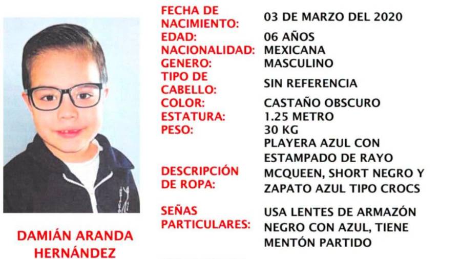 La Fiscalía General del Estado difundió la ficha de búsqueda de Damián Aranda Hernández y solicitó el apoyo de la ciudadanía para contribuir a su localización.