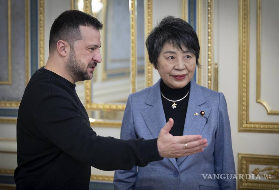 $!Este domingo, la ministra Yoko Kamikawa fue recibida en Kyiv por el presidente Volodimir Zelenski.