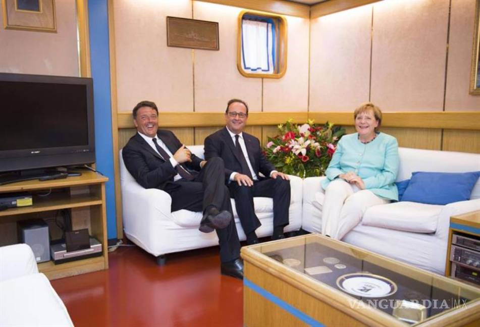 $!Merkel, Renzi y Hollande buscan un nuevo rumbo para Europa