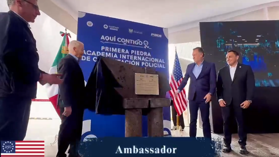 E.U y Querétaro en la presentación de la Nueva Academia de Capacitación Policial en el país.